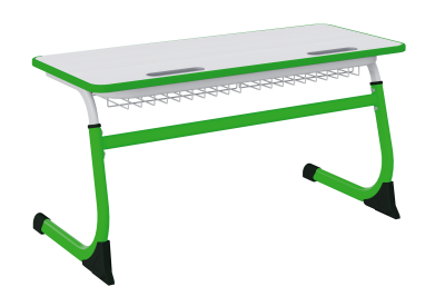 Парта SMARTY двухместная регулируемая по высоте (антивандальная) 3-5 г.р.